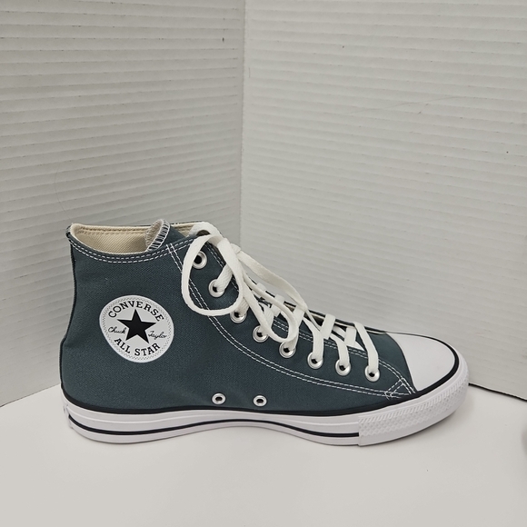Converse High-Top Sneakers in Green and White - Picture 7 of 9